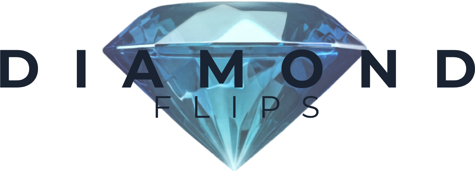 Diamond Flips logo in navy
